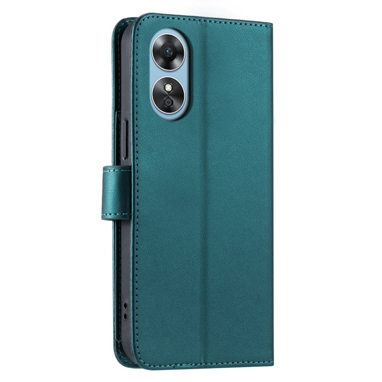 For OPPO A17 4G / A17K Global Ring Buckle Rhombic Leather Phone Case