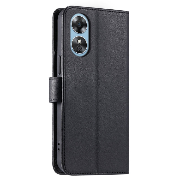 For OPPO A17 4G / A17K Global Ring Buckle Rhombic Leather Phone Case