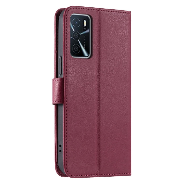 For OPPO A16 4G / A55 5G / A54 45G Ring Buckle Rhombic Leather Phone Case
