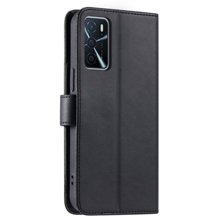 For OPPO A16 4G / A55 5G / A54 45G Ring Buckle Rhombic Leather Phone Case