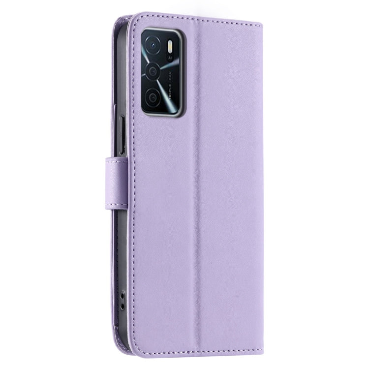 For OPPO A16 4G / A55 5G / A54 45G Ring Buckle Rhombic Leather Phone Case