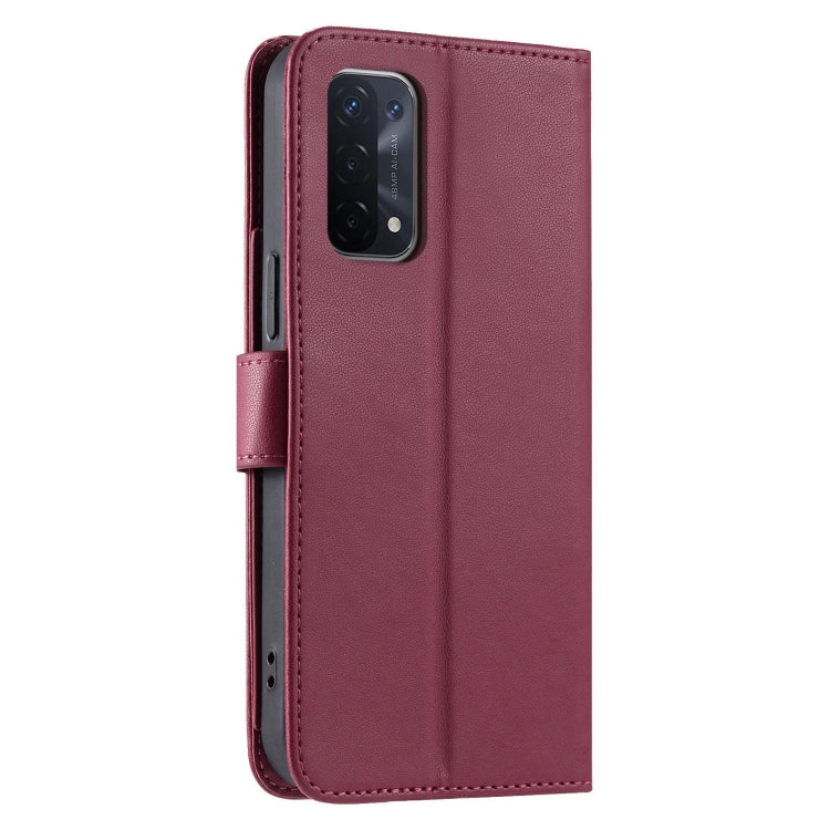 For OPPO A93 5G / A74 5G / A54 5G Ring Buckle Rhombic Leather Phone Case