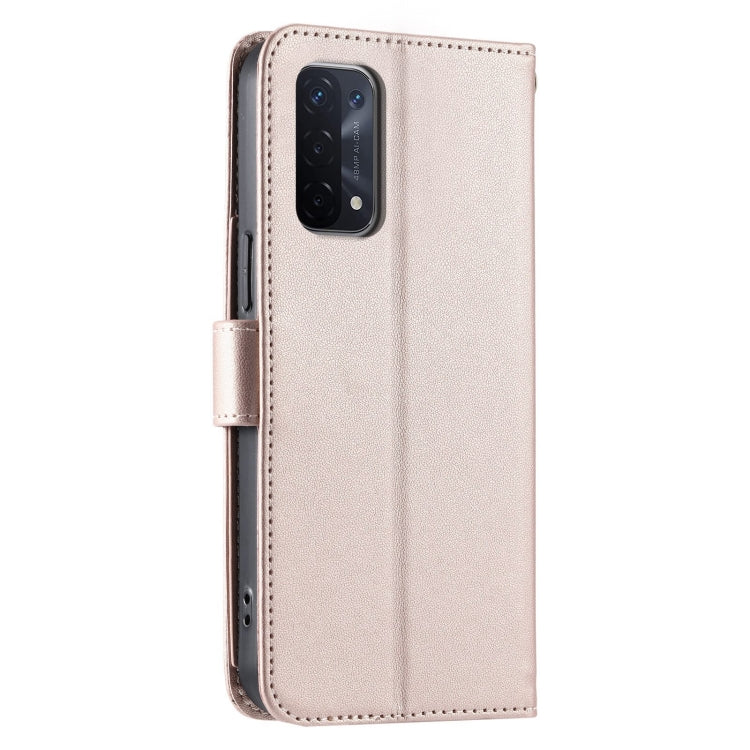 For OPPO A93 5G / A74 5G / A54 5G Ring Buckle Rhombic Leather Phone Case