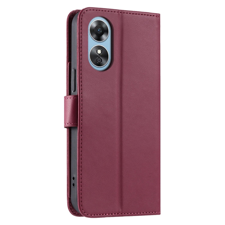 For OPPO A38 4G / A18 4G Ring Buckle Rhombic Leather Phone Case