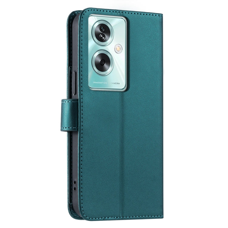 For OPPO A79 5G Global Ring Buckle Rhombic Leather Phone Case
