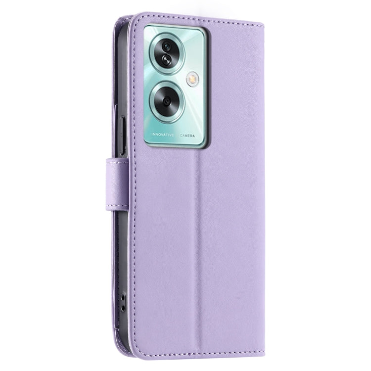 For OPPO A79 5G Global Ring Buckle Rhombic Leather Phone Case