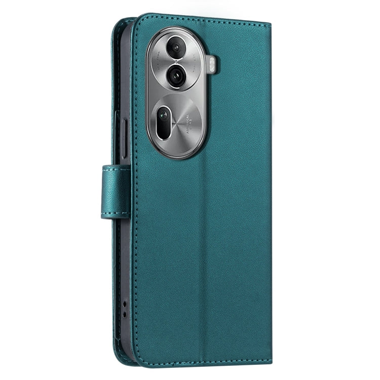 For OPPO Reno11 Pro 5G Global Ring Buckle Rhombic Leather Phone Case