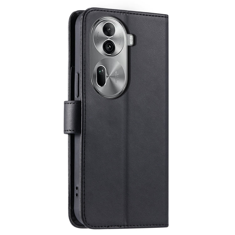 For OPPO Reno11 Pro 5G Global Ring Buckle Rhombic Leather Phone Case
