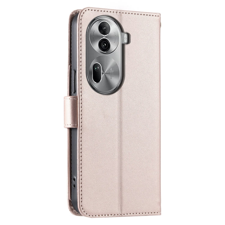 For OPPO Reno11 Pro 5G Global Ring Buckle Rhombic Leather Phone Case