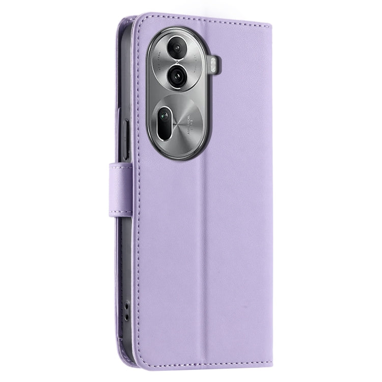 For OPPO Reno11 Pro 5G Global Ring Buckle Rhombic Leather Phone Case