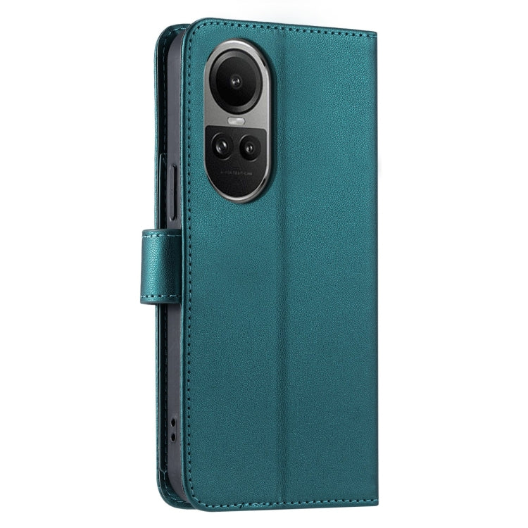 For OPPO Reno10 /10 Pro 5G Global Ring Buckle Rhombic Leather Phone Case