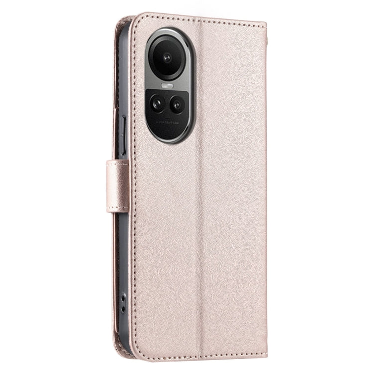 For OPPO Reno10 /10 Pro 5G Global Ring Buckle Rhombic Leather Phone Case