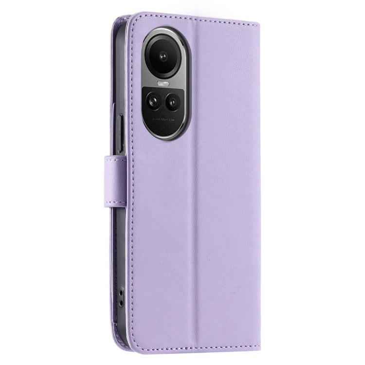 For OPPO Reno10 /10 Pro 5G Global Ring Buckle Rhombic Leather Phone Case