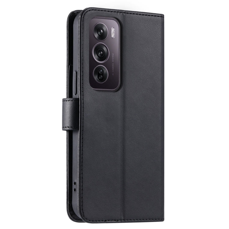 For OPPO Reno12 Pro 5G Global Ring Buckle Rhombic Leather Phone Case
