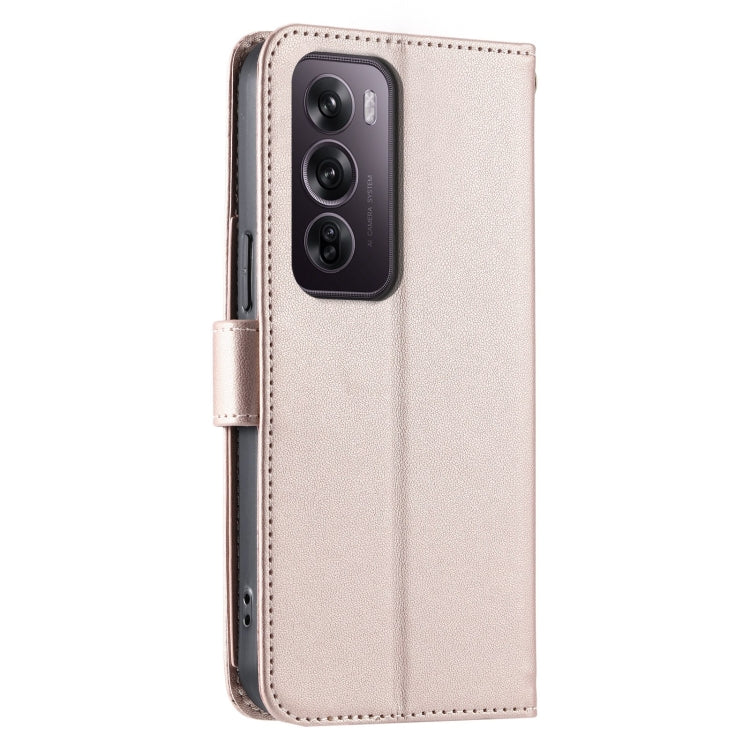 For OPPO Reno12 Pro 5G Global Ring Buckle Rhombic Leather Phone Case