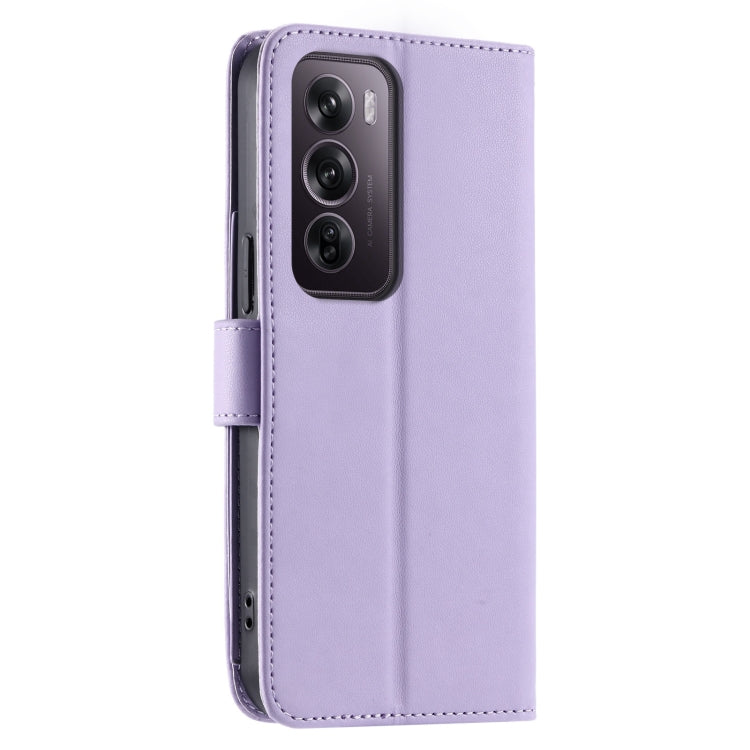 For OPPO Reno12 Pro 5G Global Ring Buckle Rhombic Leather Phone Case
