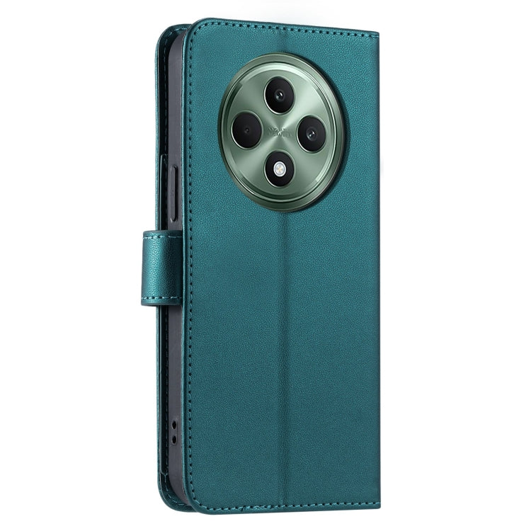 For OPPO Reno12 F 4G Global Ring Buckle Rhombic Leather Phone Case