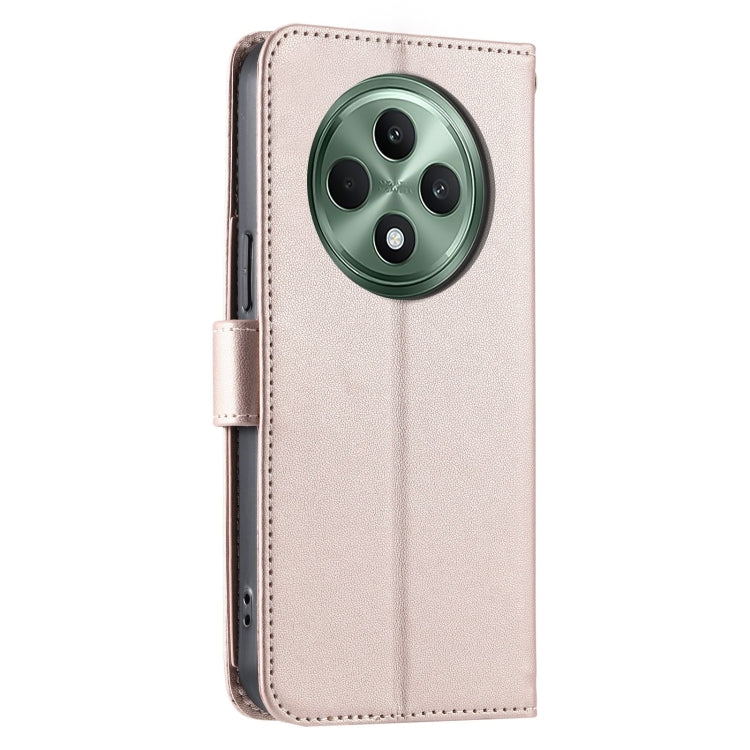 For OPPO Reno12 F 4G Global Ring Buckle Rhombic Leather Phone Case