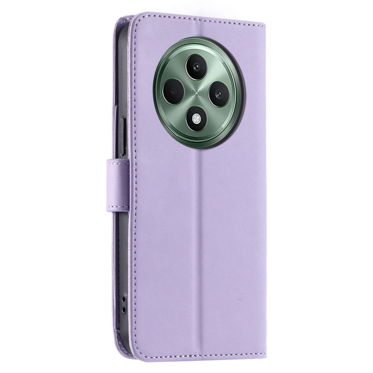 For OPPO Reno12 F 4G Global Ring Buckle Rhombic Leather Phone Case