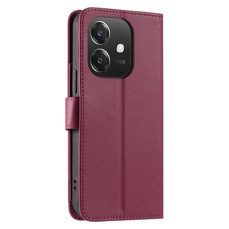 For OPPO A3 4G / 5G / A60 5G Ring Buckle Rhombic Leather Phone Case