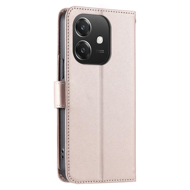 For OPPO A3 4G / 5G / A60 5G Ring Buckle Rhombic Leather Phone Case
