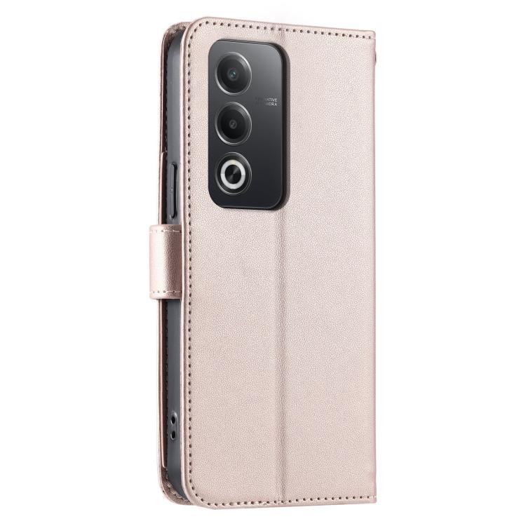 For OPPO A80 5G / A3 Pro Ring Buckle Rhombic Leather Phone Case