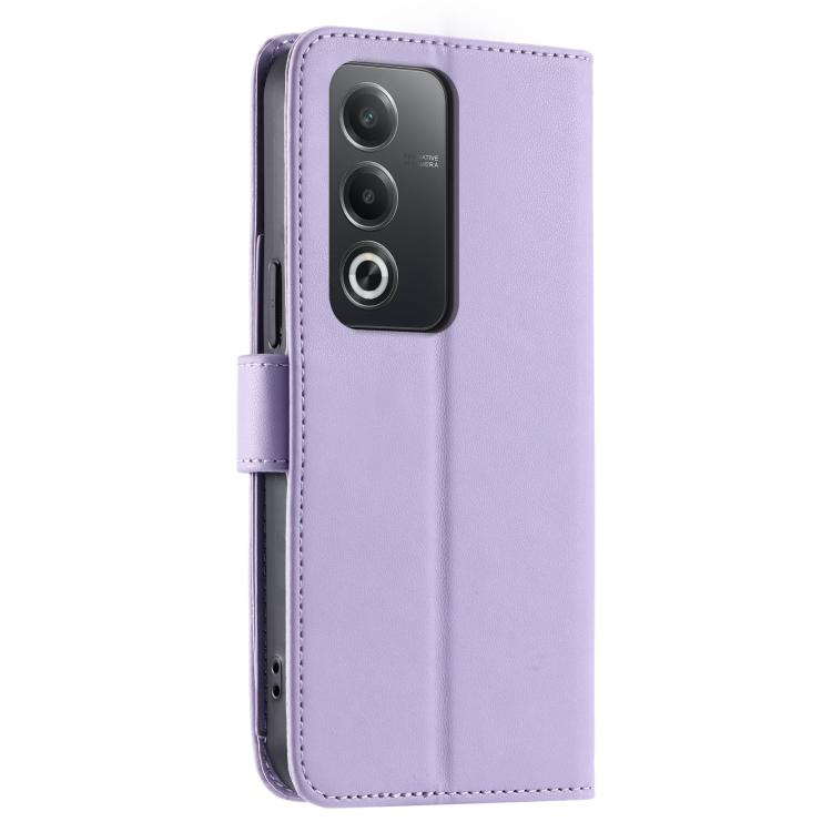 For OPPO A80 5G / A3 Pro Ring Buckle Rhombic Leather Phone Case