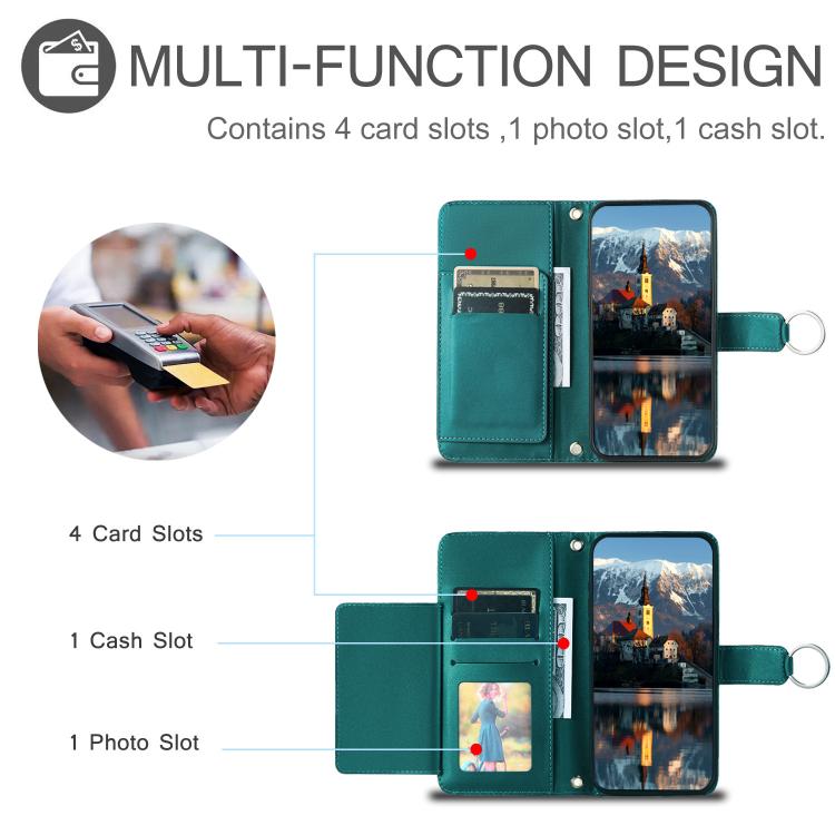 For OPPO Reno13 5G Ring Buckle Rhombic Leather Phone Case