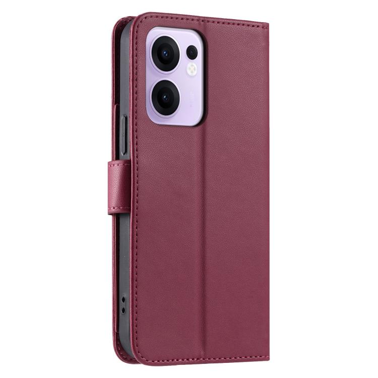 For OPPO Reno13 F 5G Global / 4G India Ring Buckle Rhombic Leather Phone Case