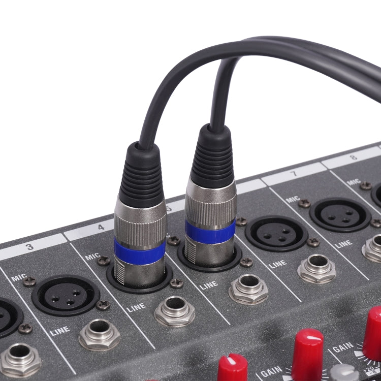 2 RCA Male to 2 XLR 3pin Male Audio Cable, Length:3m - Black Silver