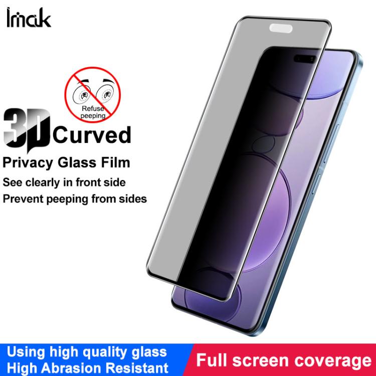 For Xiaomi Civi 5 Pro imak 3D Curved Privacy Full Screen Tempered Glass Film