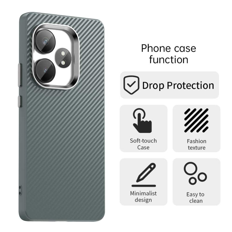 For Realme GT 6T Carbon Fiber Series IMD Phone Case