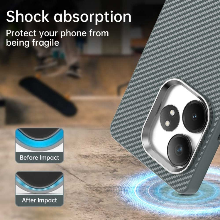 For Realme GT 6T Carbon Fiber Series IMD Phone Case