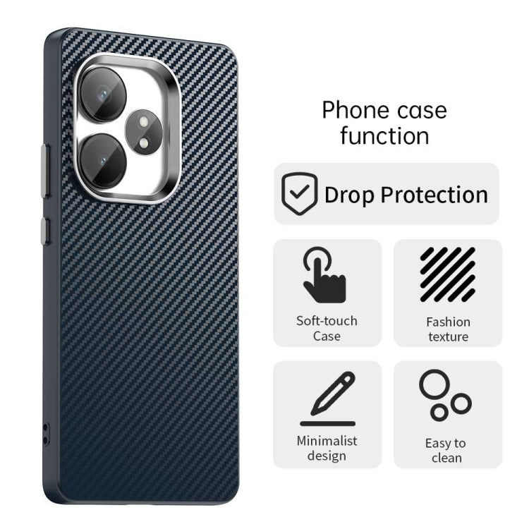 For Realme GT 6T Carbon Fiber Series IMD Phone Case