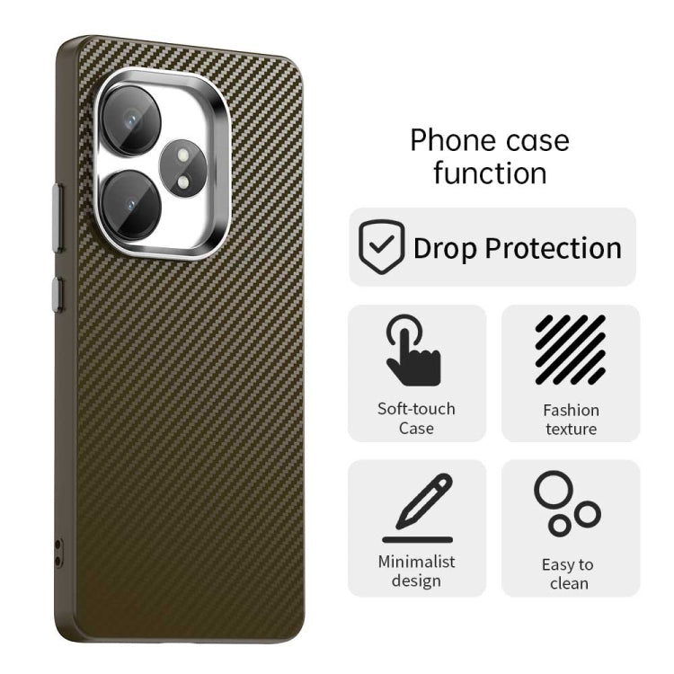 For Realme GT 6T Carbon Fiber Series IMD Phone Case