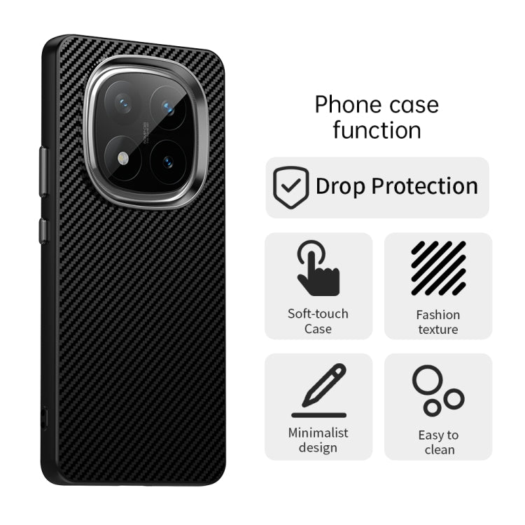 For Redmi Note 14 Pro+ 5G Carbon Fiber Series IMD Phone Case