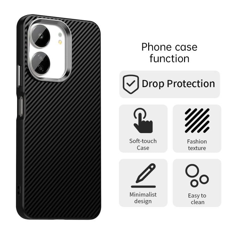 For Redmi 13C 4G Carbon Fiber Series IMD Phone Case