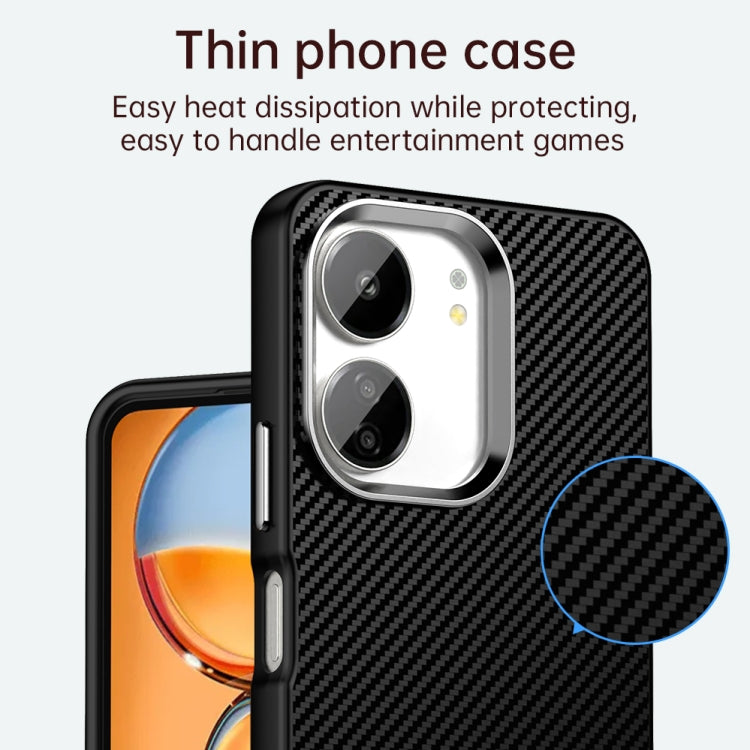 For Redmi 13C 4G Carbon Fiber Series IMD Phone Case