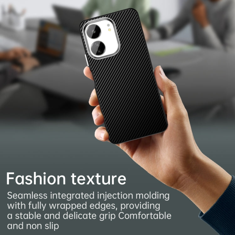For Redmi 13C 4G Carbon Fiber Series IMD Phone Case