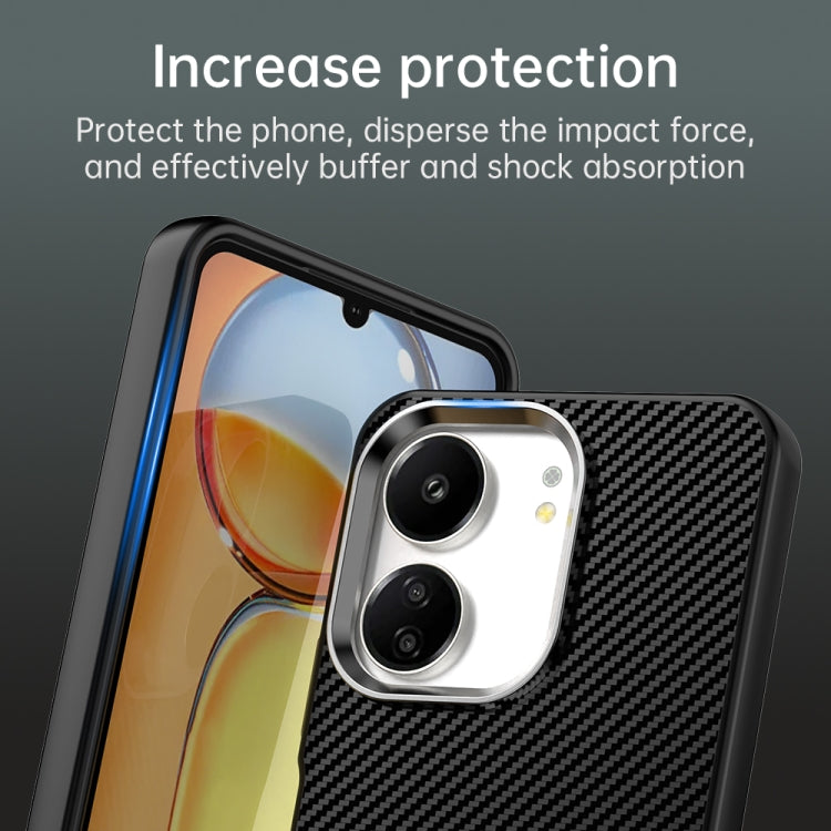 For Redmi 13C 4G Carbon Fiber Series IMD Phone Case