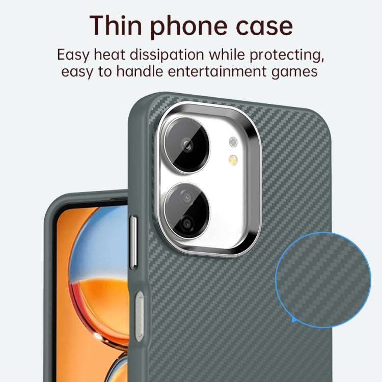 For Redmi 13C 4G Carbon Fiber Series IMD Phone Case