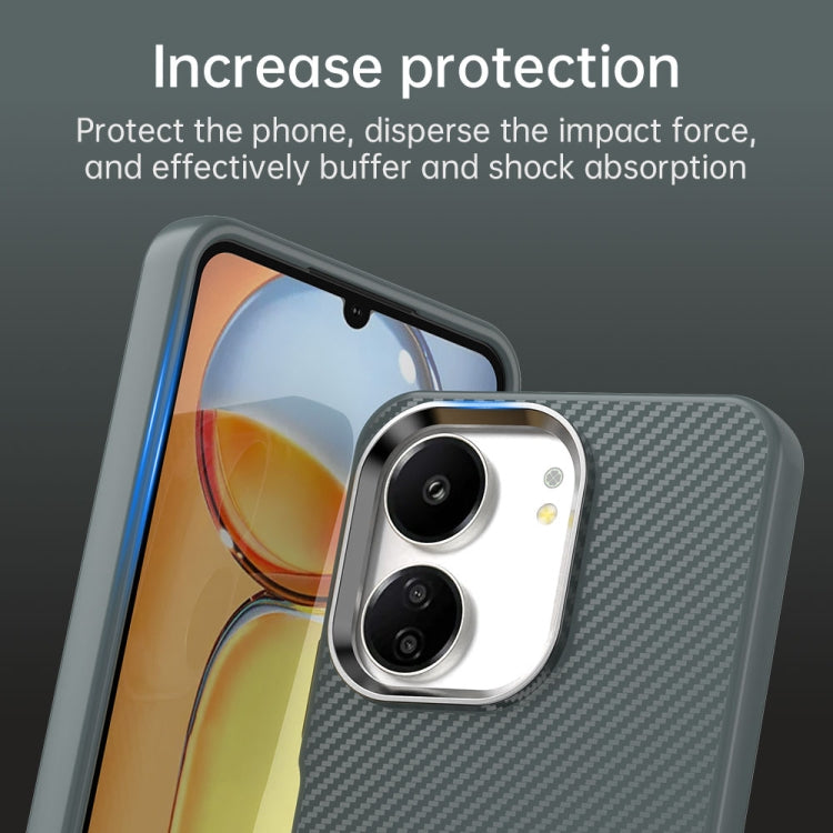 For Redmi 13C 4G Carbon Fiber Series IMD Phone Case