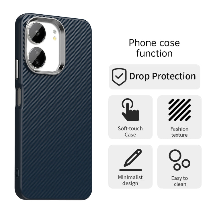 For Redmi 13C 4G Carbon Fiber Series IMD Phone Case