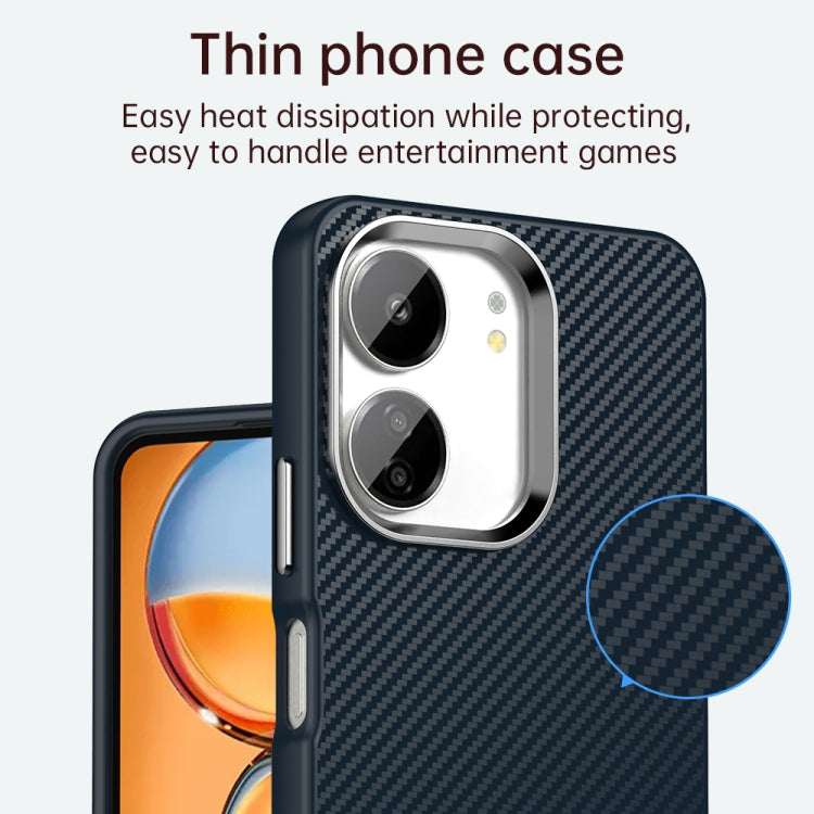 For Redmi 13C 4G Carbon Fiber Series IMD Phone Case