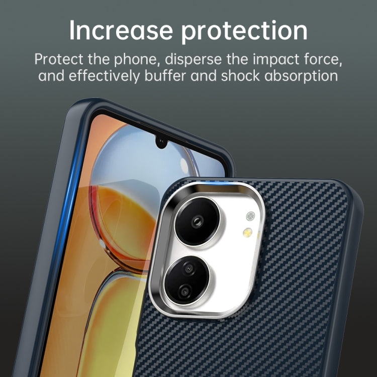 For Redmi 13C 4G Carbon Fiber Series IMD Phone Case