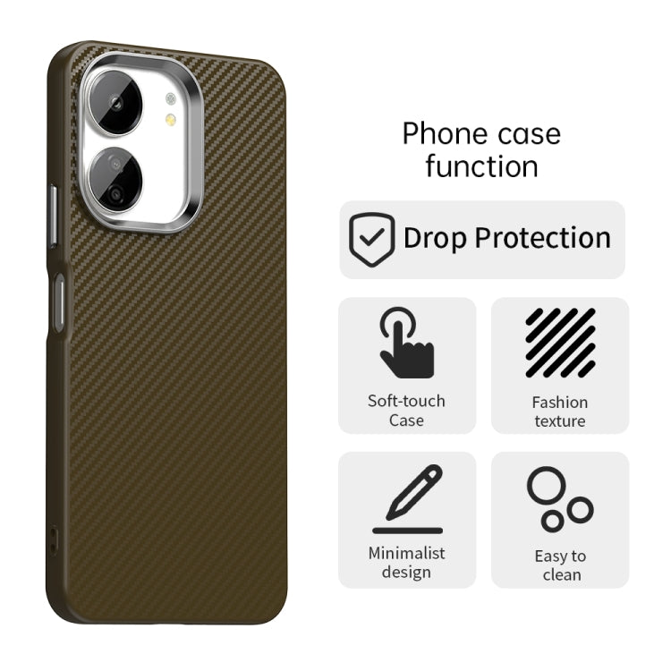 For Redmi 13C 4G Carbon Fiber Series IMD Phone Case