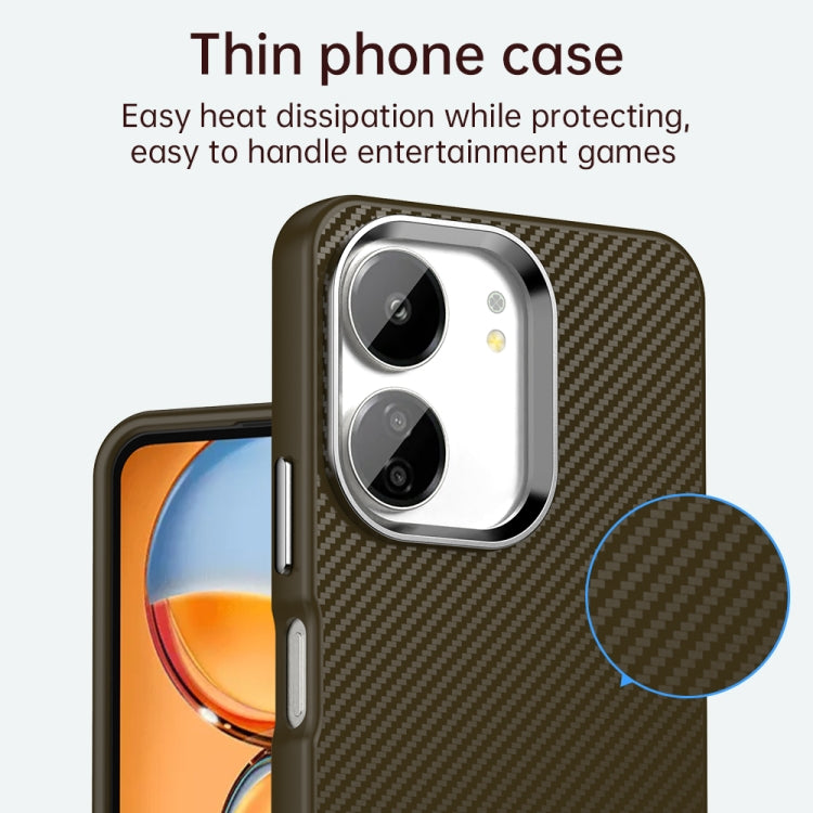 For Redmi 13C 4G Carbon Fiber Series IMD Phone Case