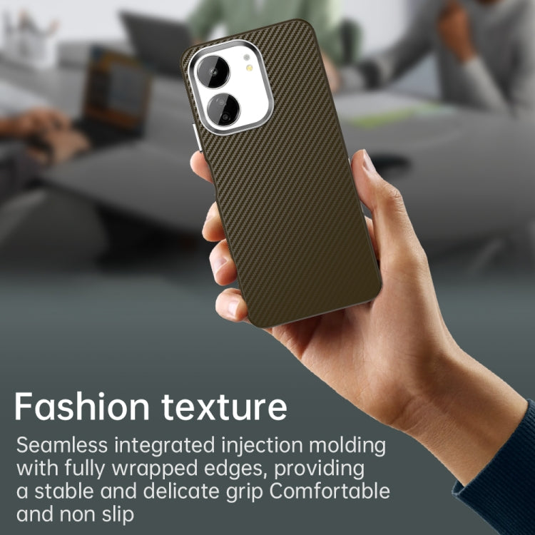 For Redmi 13C 4G Carbon Fiber Series IMD Phone Case