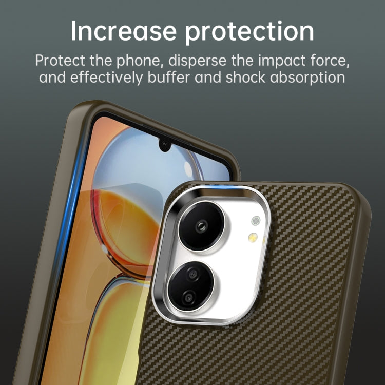 For Redmi 13C 4G Carbon Fiber Series IMD Phone Case