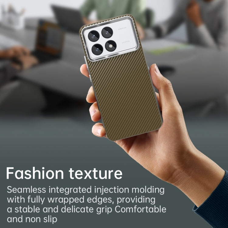 For Xiaomi Poco F6 Pro Carbon Fiber Series IMD Phone Case